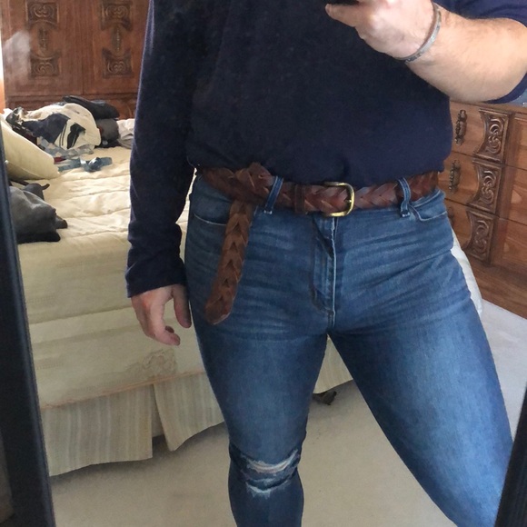 Men’s Eddie Bauer Tan Woven leather belt - Picture 2 of 9